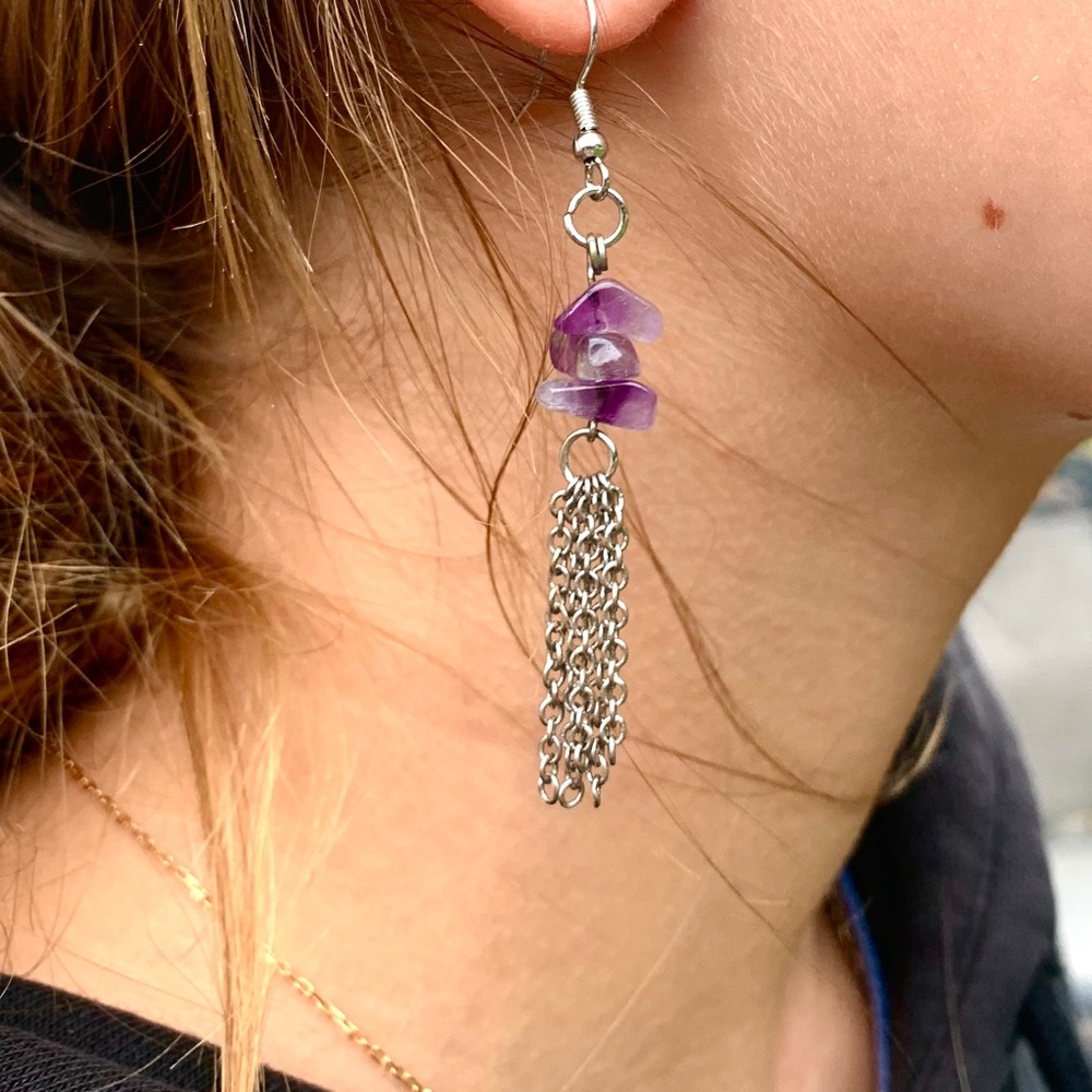 Anethyst Earings